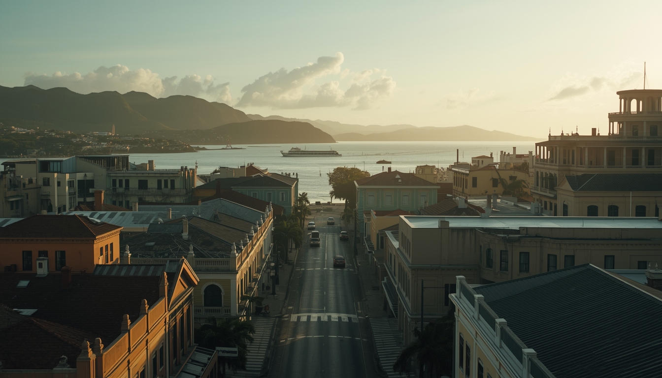 Quiet early-morning cityscape of Port of Spain, Trinidad & Tobago, symbolizing calm, reflection, and intentional travel