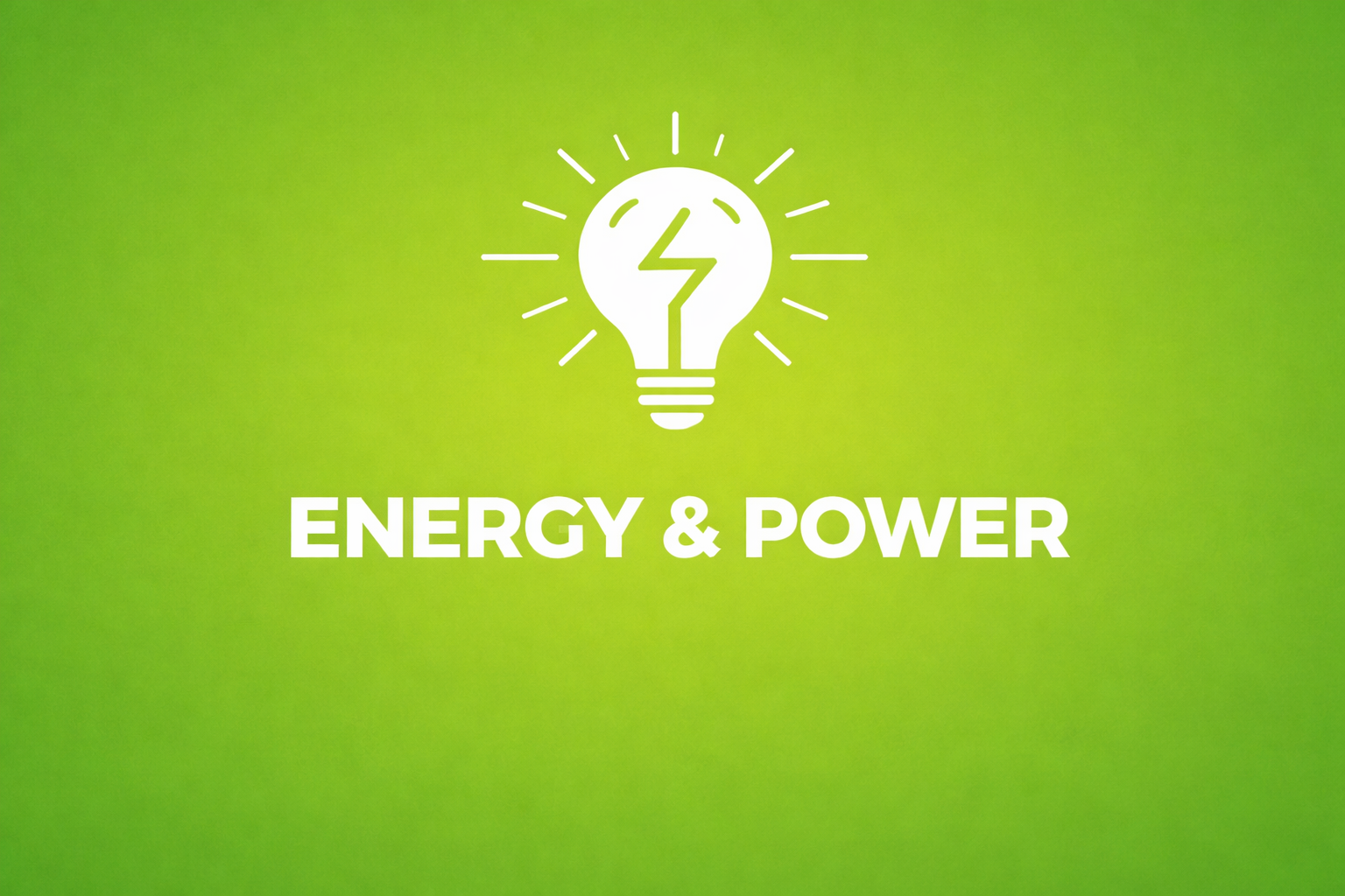 Minimalist green cover featuring a white lightbulb with lightning bolt icon and the title ‘Energy & Power’ for The Quiet Investor.