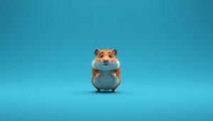 3D animated hamster on blue background symbolizing endless effort and shifting goals