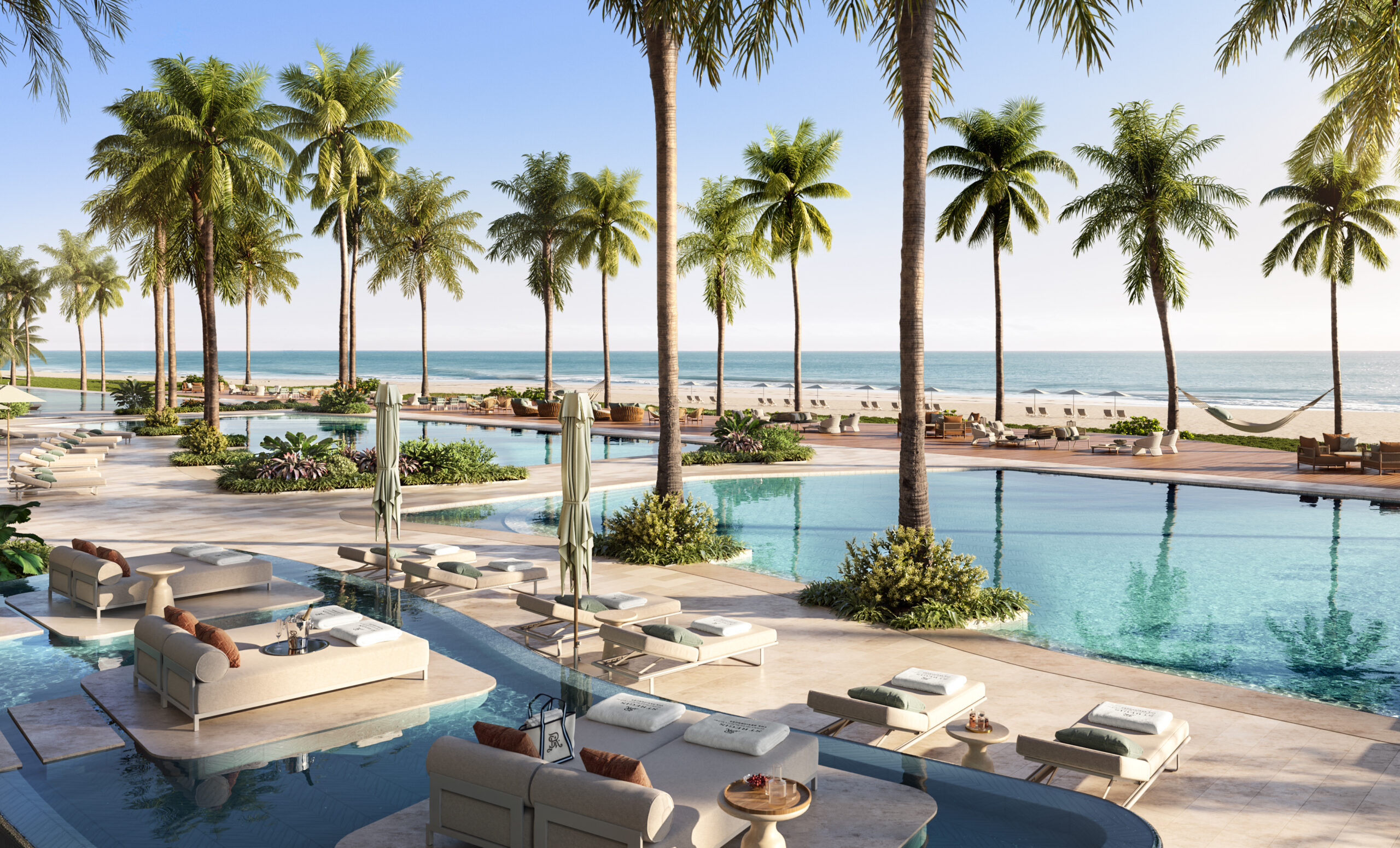 St. Regis Residences Sunny Isles luxury pool and oceanfront amenities